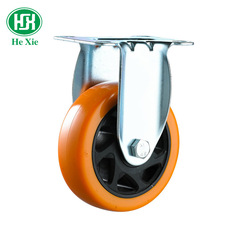 Medium-sized orange patterned casters 3-inch TPR dual-axis casters 4-inch PVC swivel casters 5-inch patterned casters