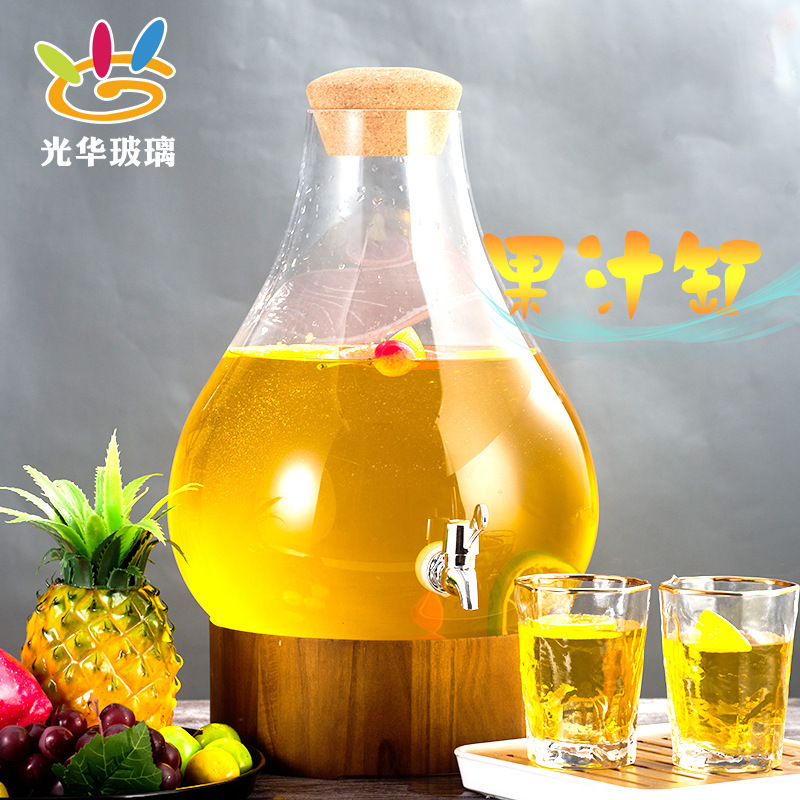 Factory Direct supply Nordic 10L juice tank generation large capacity hair faucet cold water bottle household drinking water bottle glass water bottle