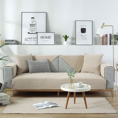 加厚高檔棉麻老粗布沙發墊廠家批發 亞麻編織防滑皮沙發坐墊套罩