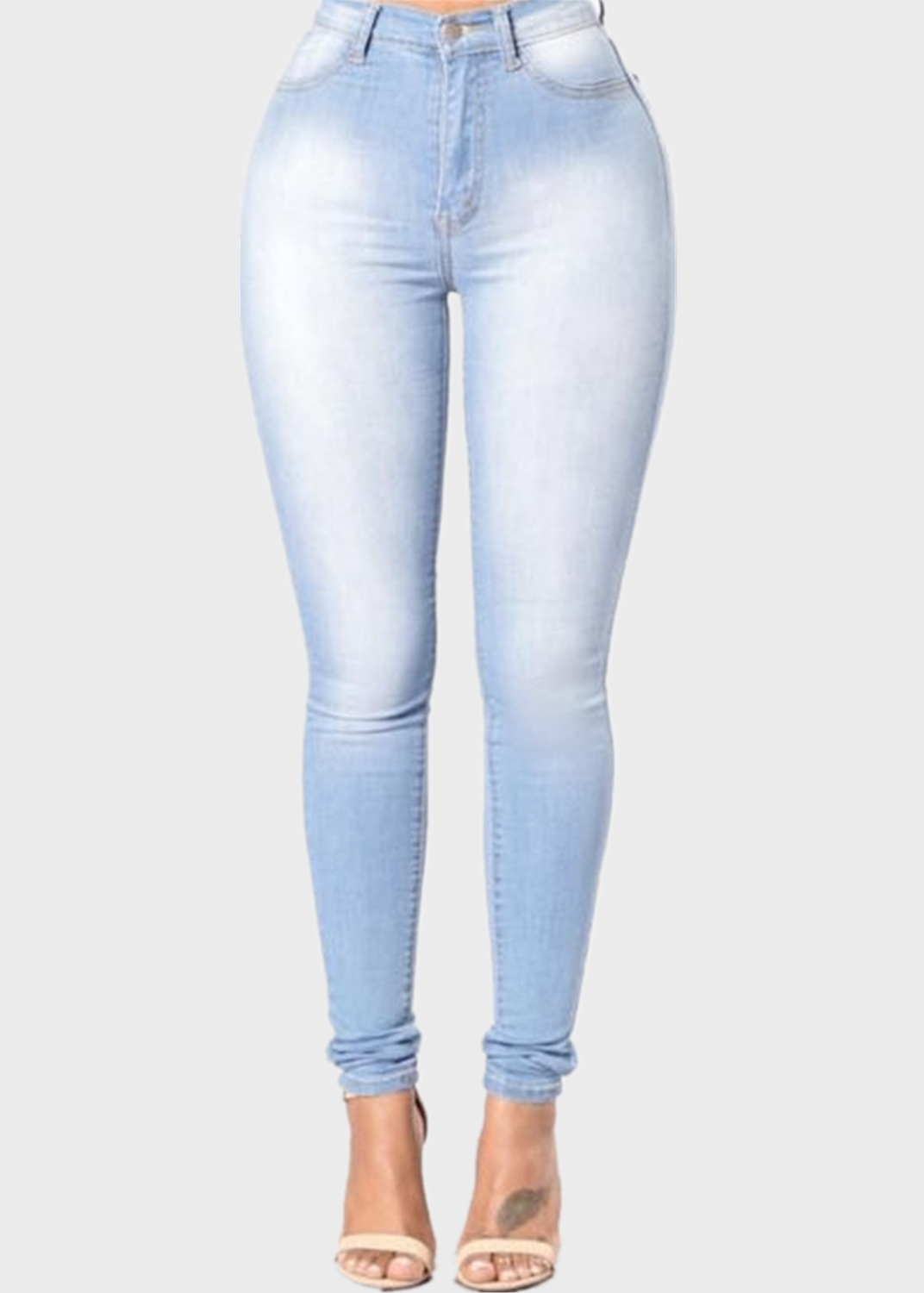 Europeo y americano Amazon deseo moda Slim stretch Denim pantalones flacos para las mujeres
