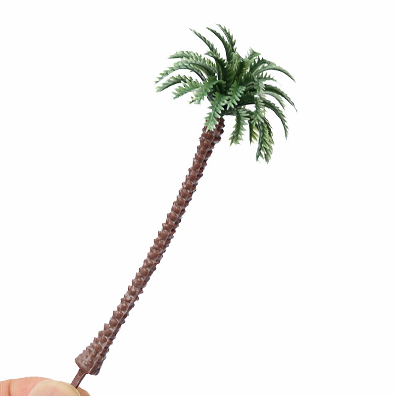 Mesa de arena modelo paisaje árbol mini simulación árbol de coco micro escena anillo Arte Jardín paisaje acabado imitación pieza de cobre árbol de coco