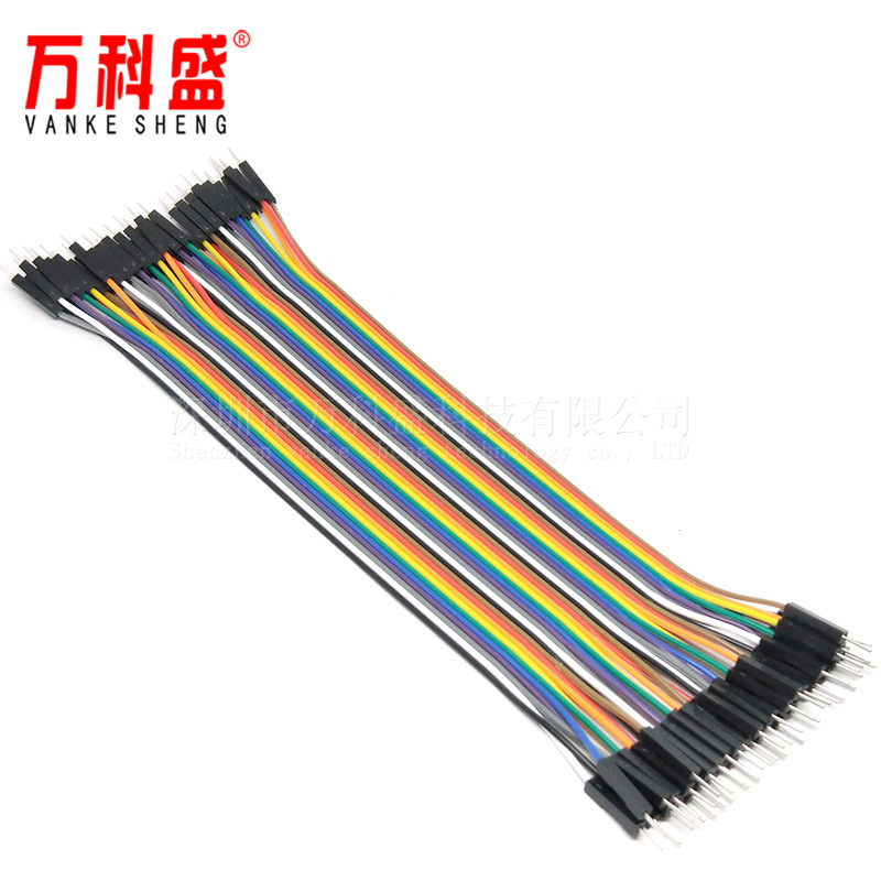 厂家直销 彩排线 40P杜邦线 公对公 双头1P 长20CM