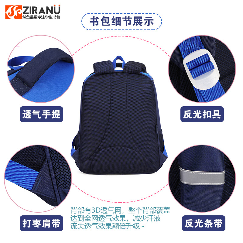 Moda Escuela Primaria estudiante mochila niños y niñas de grado 1-3 niñas lindas pequeña mochila creativa niños de reducción de carga mochila