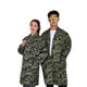 Factory wholesale men's and women's long sleeve carrying camouflage coat dust-proof integrated breeding feed blue tooling coat