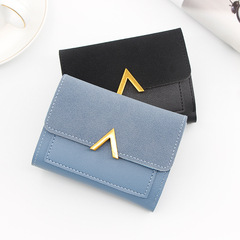 New Korean-style women's short card case small wallet tri-fold wallet for women multi-card slot card holder mini card case