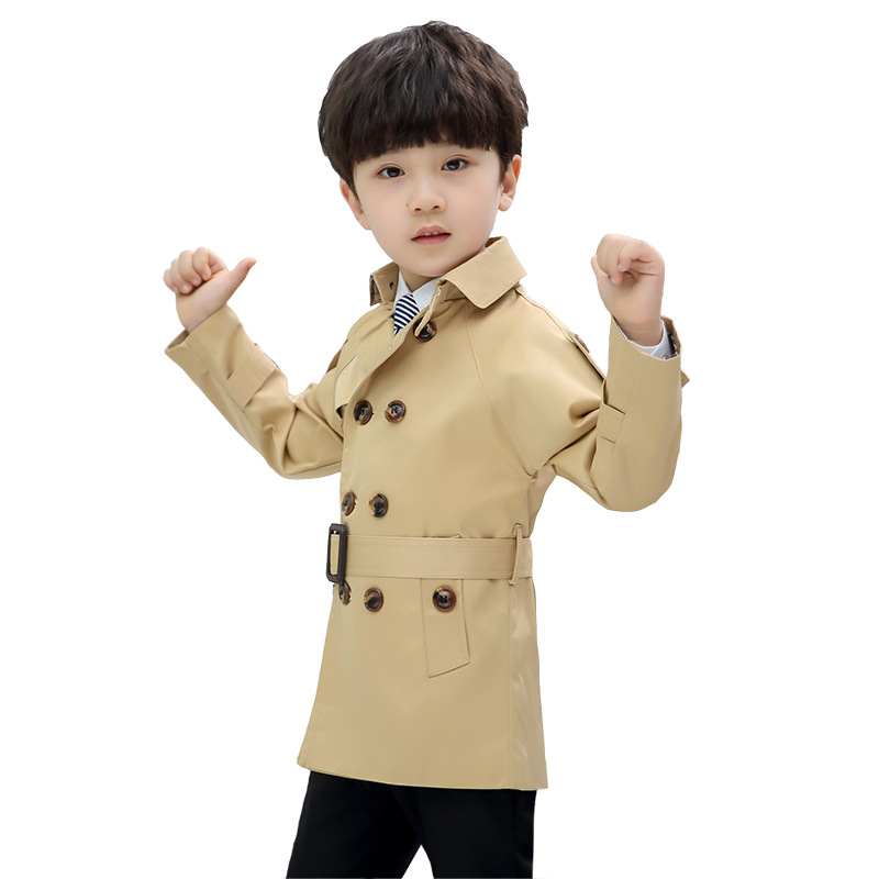 2024 spring and autumn children's clothing boys' trench coat casual Children's mid-length coat factory direct sales one-piece delivery