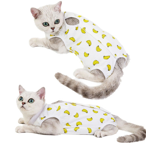 Breathable cat clothes, anti-licking sterilization clothes after surgery, female cat weaning clothes, thin pet cat and dog four-legged clothes, spring and summer