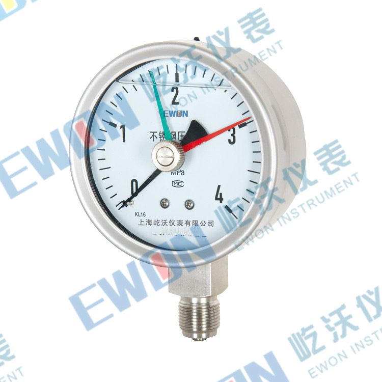 上海厂家不锈钢耐震三针压力表三针耐震压力表YTSZFN-150H定位表