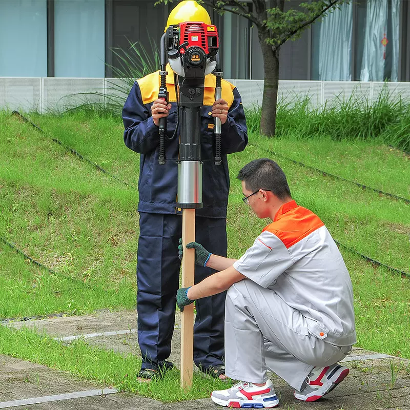 蒙驰植桩机打桩机防汛公路光伏电力打桩螺旋挖坑机防汛救灾钻机