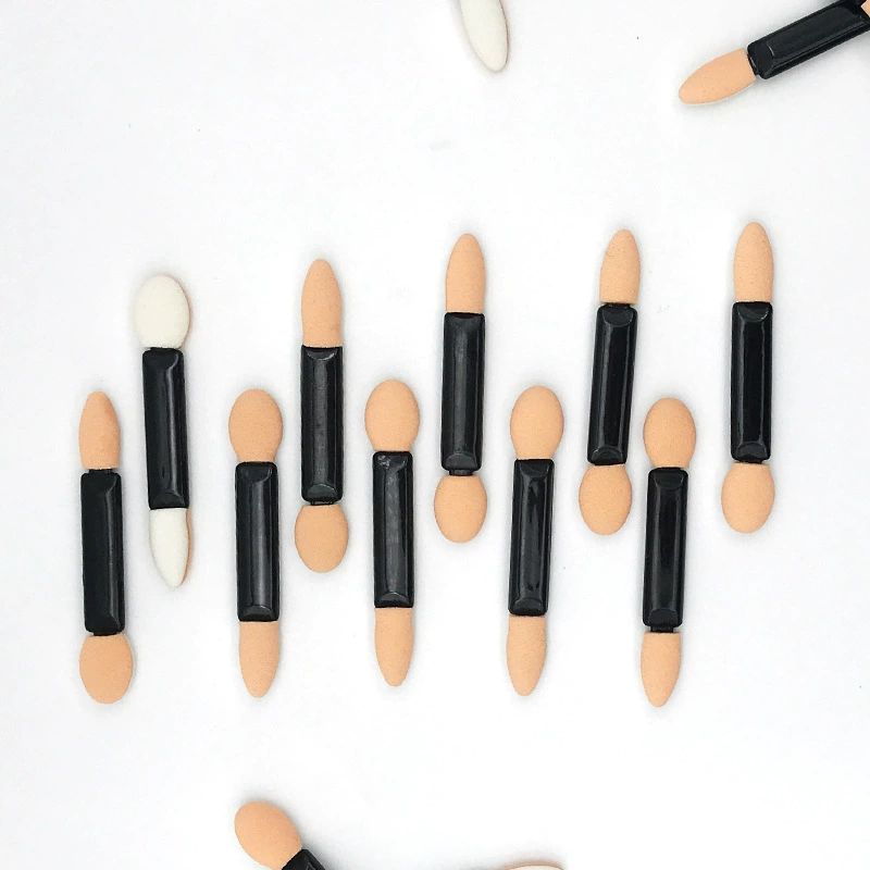 Double-Ended Sponge Eyeshadow Applicator, 5.5 cm, Antibacterial Foam, Pointed & Round Tips