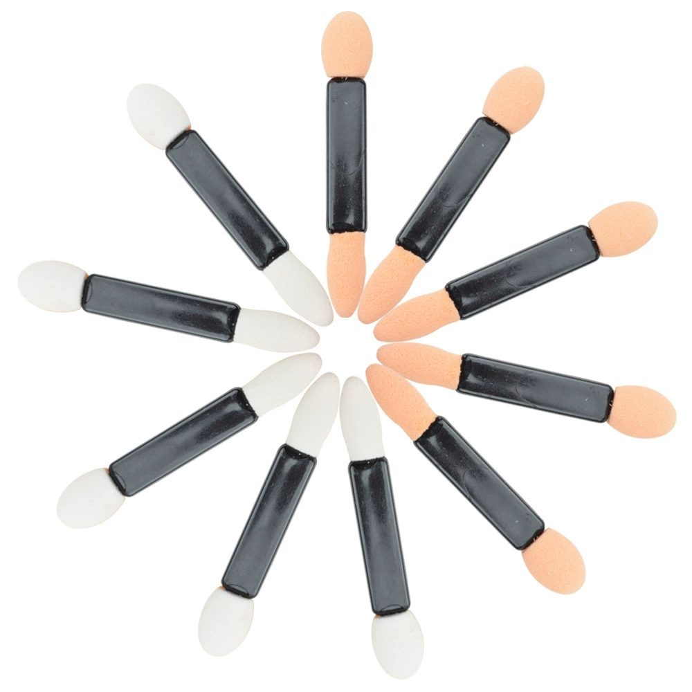 Double-Ended Sponge Eyeshadow Applicator, 5.5 cm, Antibacterial Foam, Pointed & Round Tips
