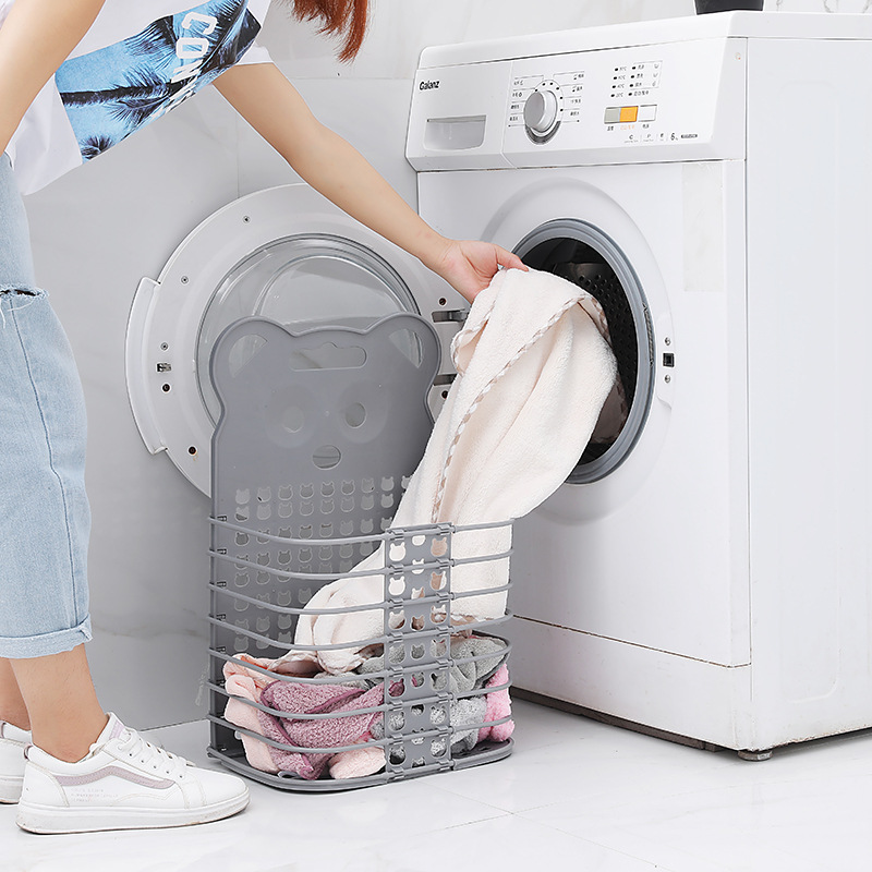 Oso plegable canasta de lavandería ponche-ropa gratis canasta de almacenamiento de juguetes para el hogar canasta de lavandería al por mayor