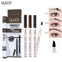 GLAZZI四頭眉筆 四分叉水眉筆 防汗四叉眉筆 彩妝廠家直銷