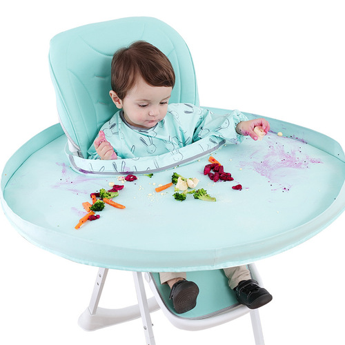 BLW self-feeding baby food supplement tableware, anti-dirty artifact, baby dining table and chair pad, feeding bib tray