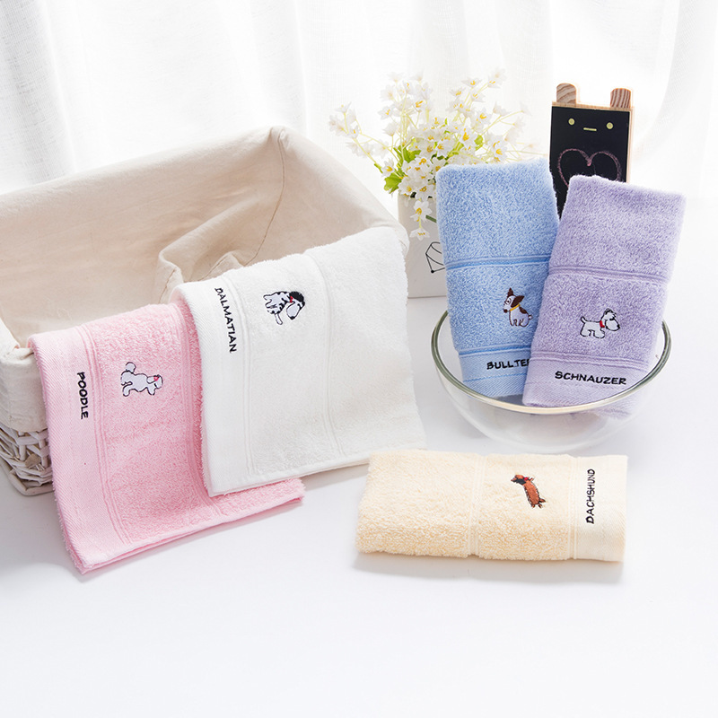 Jieliya Toalla de los niños de algodón puro suave absorbente de algodón liso Toalla de los niños bordado logo jieliya 3112