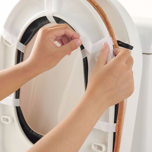 Household Products Thickened Toilet Mat Zipper Toilet Seat Toilet Seat Corduroy Embroidered Fawn Toilet Mat
