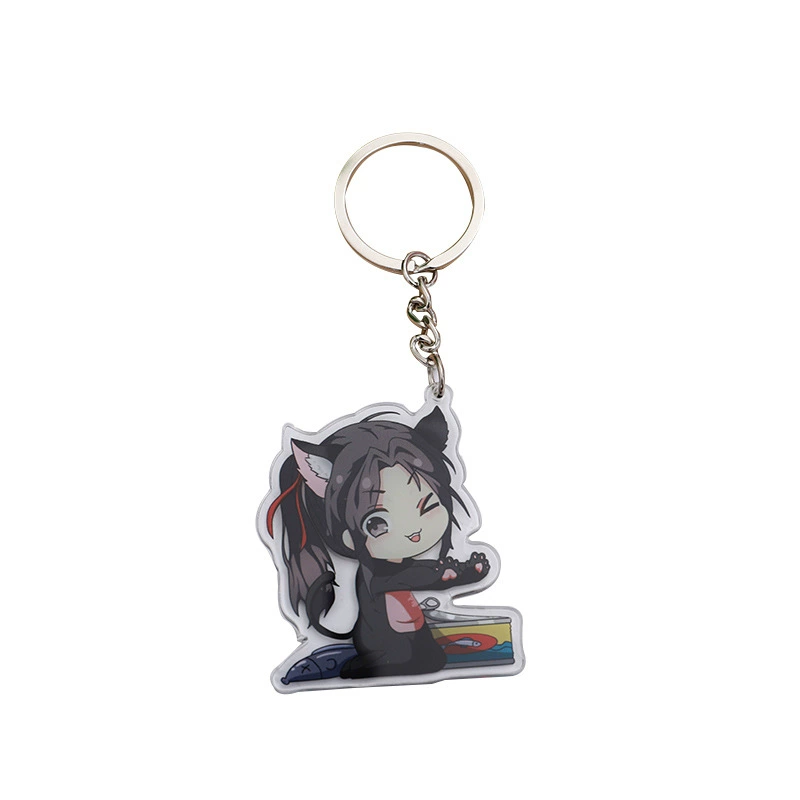 Прозрачный акриловый брелок, мультяшная подвеска, держатель, креативный брелок для телефона, подарок