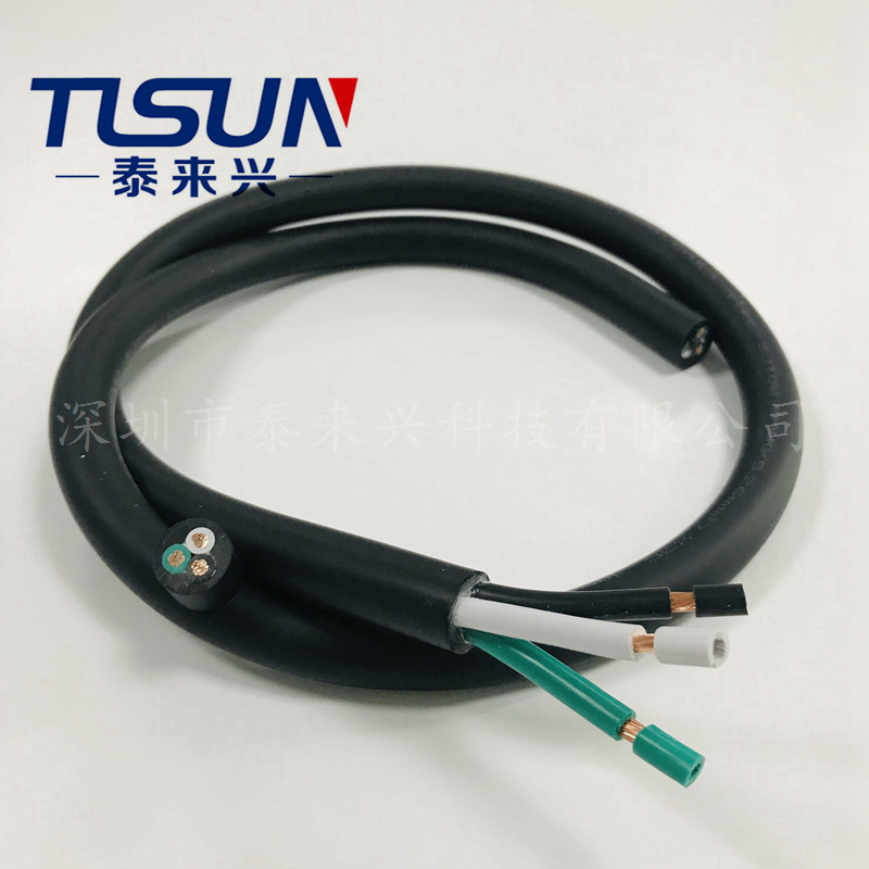 美标电源线 ST 耐高压600V 105° 3芯10AWG 重型设备安装线