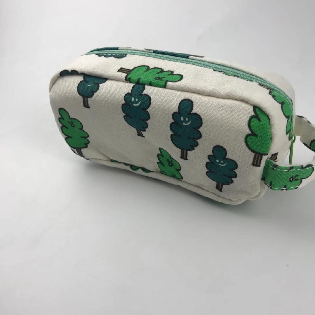 笔袋男女生帆布大容量双层简约纯色小清新铅笔盒带拉链文具盒笔袋