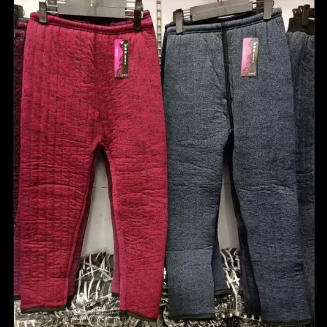 Зимние термолеггинсы для мужчин среднего и пожилого возраста, хлопковые штаны с утепленной подкладкой для уличных ларьков.