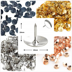 Factory Direct Sale Metal Push Pin Round Head Nail Cork Wall Anchor, 4 Color Options Available