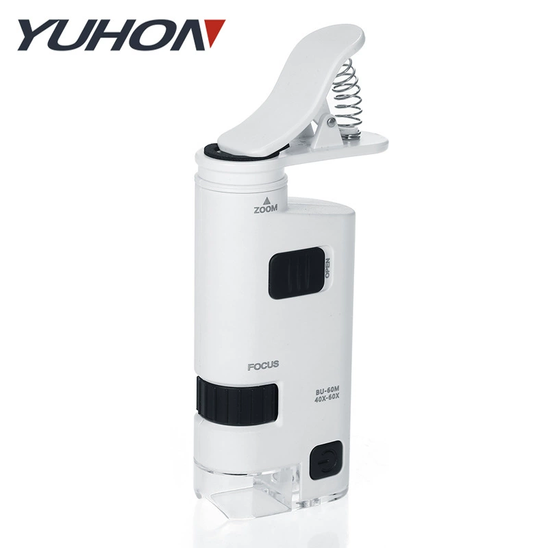 Зажим для мобильного телефона Тип 40-60 раз печать на текстильной ткани с защитой от подделок портативная камера микроскоп увеличительное стекло с увеличением