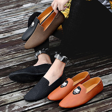 2022秋季社会豆豆鞋男懒人一脚蹬软皮版休闲套脚男士休闲鞋单鞋