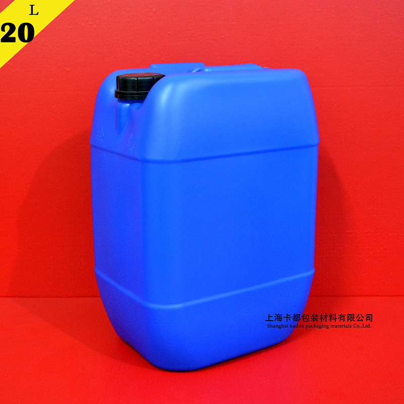 塑料桶20L蓝色方桶小口堆码桶可装20公斤化工桶HDPE新料上海发出