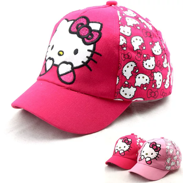 Girls' Hats Spring and Summer New Style Princess Sun Protection Foreign Trade Cartoon Cat Sunshade Baseball Cap Amazon Ebay Supply