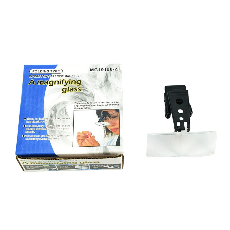 Лупа-прищепка MG19156-2 в стиле очков, с креплением на застежку, увеличение 1.5X, 2.5X, 3.5X, практичная модель ZJ