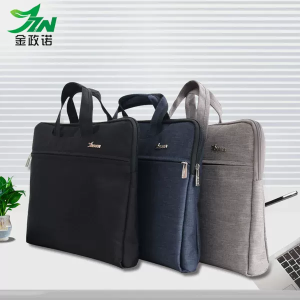 Explosions Jin Zhengnuo 15.6 inch business high-end portable Oxford cloth briefcase waterproof computer bag can be fixed LOGO