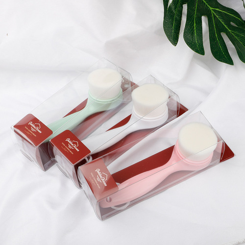 Long handle soft bristle facial cleansing brush manual facial cleansing brush makeup remover face wash brush facial cleaning tool multifunctional long handle brush