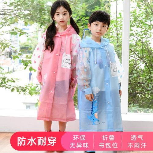 Children's raincoat boy child water girl baby kindergarten transparent primary school student poncho dinosaur raincoat rain gear