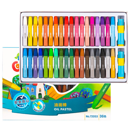 Deli oil pastels 12 colors 18 colors 24 colors 36 colors children's painting oil pastels art crayon brushes do not dirty your hands