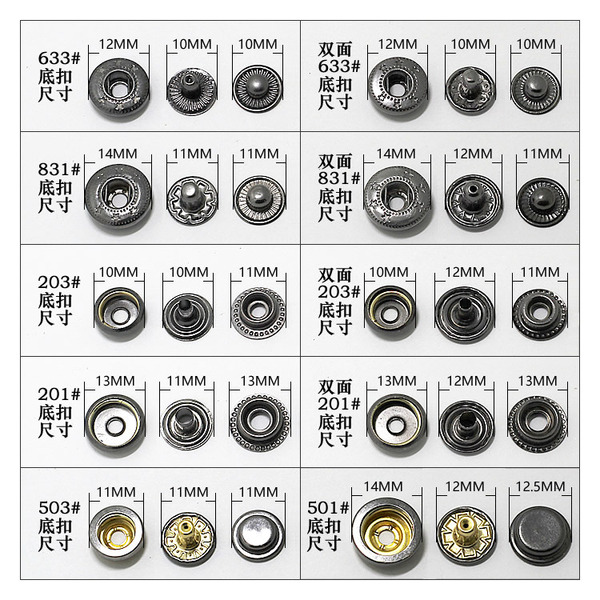 Spot small batch of clothing auxiliary materials metal button wallet…