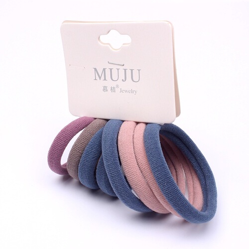 B267 Korean style hang tag hair rope 8 pieces card-mounted headband size seamless hair ties basic style seamless rubber band hair accessories