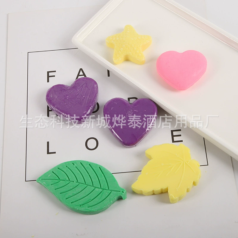 Одноразовое маленькое мыло для отеля, корпоративные подарки ручной работы, мыло для рукоделия в форме сердца, удобный подарок для купания, пятно B & B