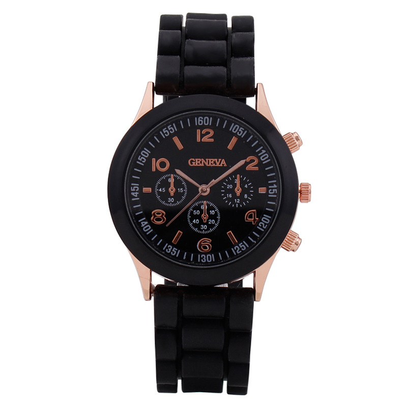 Foreign trade hot cross-border fashion three-eye women's watch women's watch silicone strap quartz watch manufacturer in stock belt