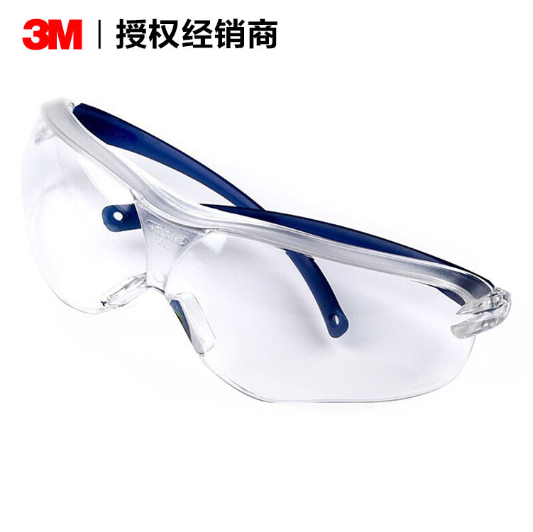 3M 10434 骑行护目镜防风沙工业打磨防护眼镜防冲击轻便透明防雾