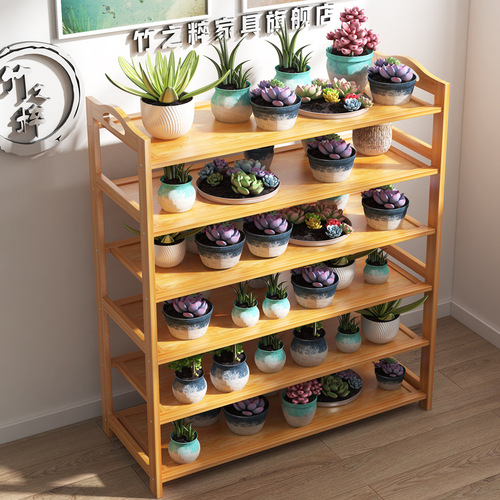 Bamboo multi-layer dust-proof bamboo shoe rack simple household storage cabinet shoe cabinet economical storage shelf storage rack