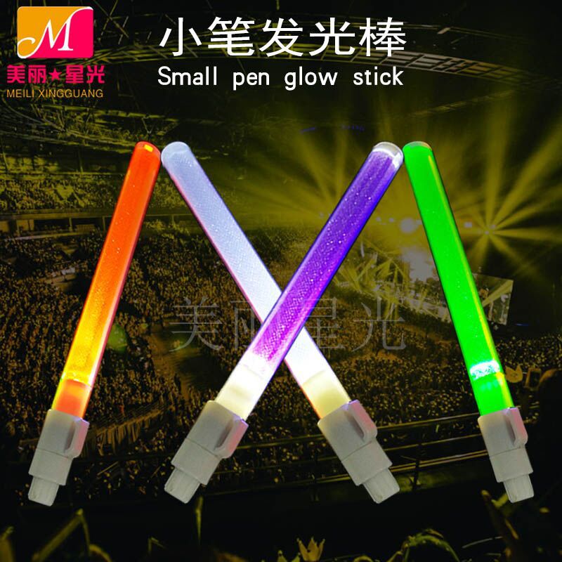Venta al por mayor mini palo luminoso led celebración empresarial fiesta de Nochevieja accesorios luminosos pequeño bolígrafo palo logo fabricante