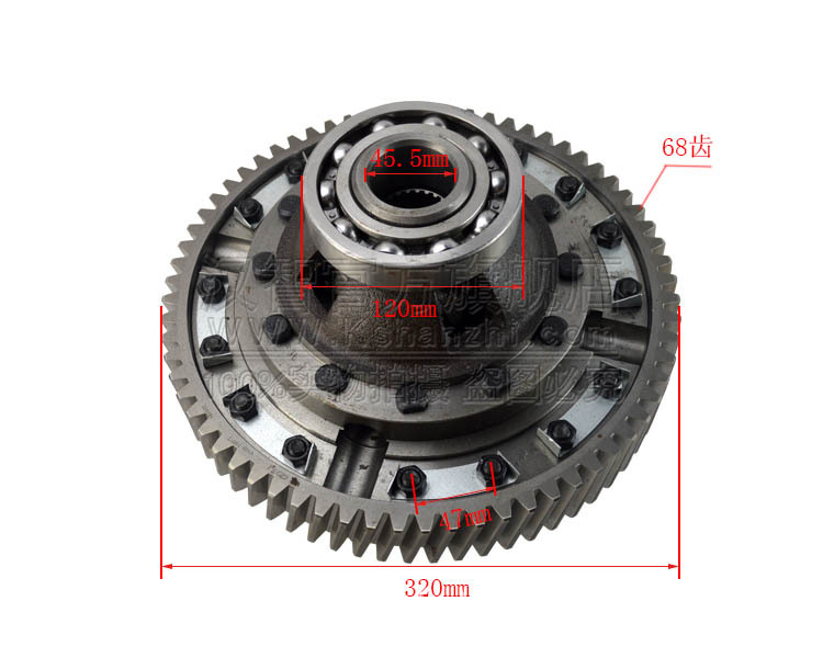 14453 - 52032 / 52022 conjunto diferencial de carretilla elevadora fuerza resultante @ caja de engranajes de carretilla elevadora accesorios del eje delantero 68 dientes