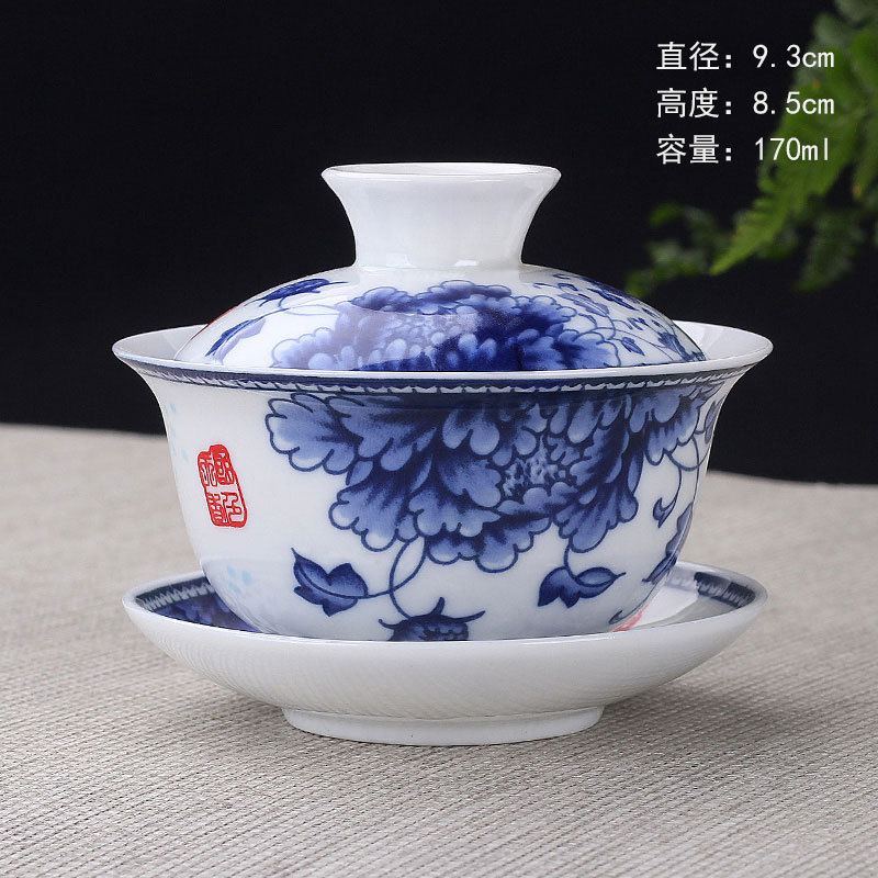 Tazón de fuente de entrega de una pieza taza de té de cerámica tazón de té tazón de tres piezas dehua Jade porcelana mini tamaño pequeño Kung Fu taza de burbuja