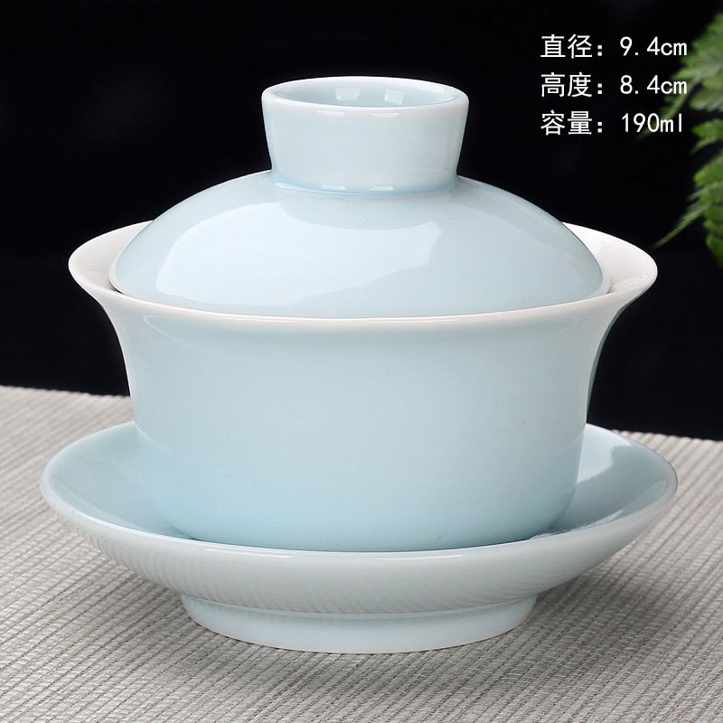 Tazón de fuente de entrega de una pieza taza de té de cerámica tazón de té tazón de tres piezas dehua Jade porcelana mini tamaño pequeño Kung Fu taza de burbuja