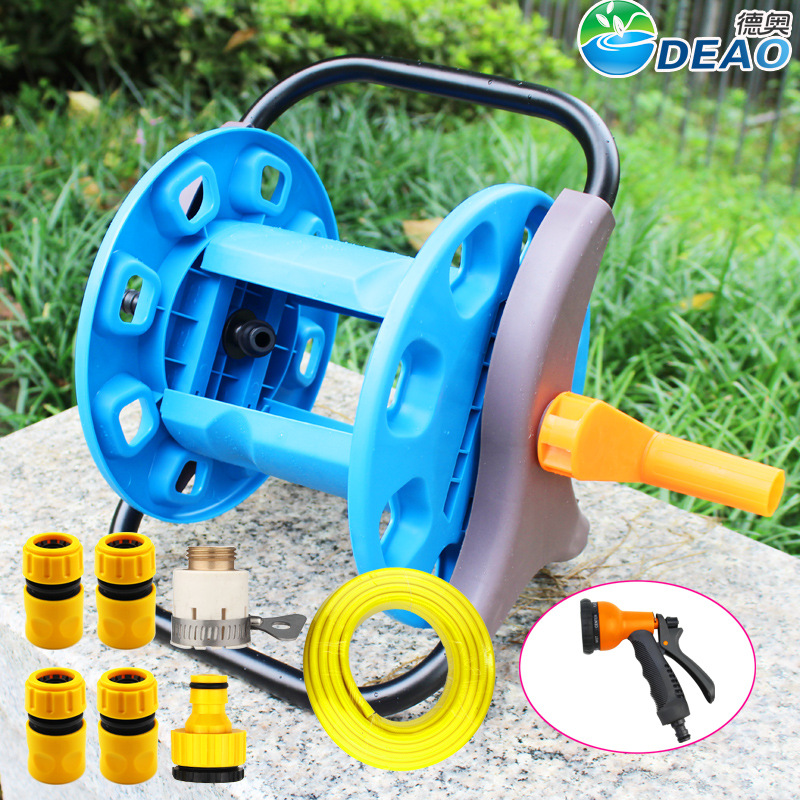 【厂家】批发花园水管收纳架绕管卷水管器浇花水枪水管水车套装
