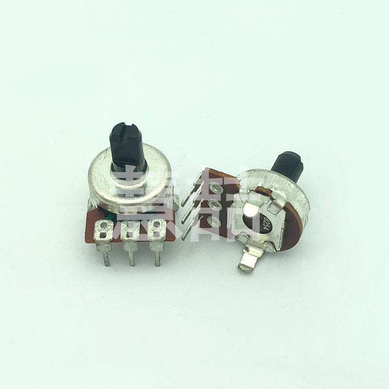 1615单联电位器厂家批发B50K/B100K各种阻值塑柄旋转式可调电阻