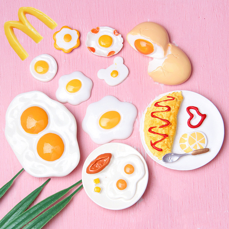 Resin m Logo Simulated Poached Egg Hair Accessories Refrigerator Magnet Accessories Cream Mobile Phone Case DIY Material Resin m Logo Simulated Poached Egg Hair Accessories Refrigerator Magnet Accessories Cream Mobile Phone Case DIY Material