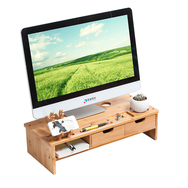 Computer Monitor Screen Raising Rack Base Desktop Keyboard Organizer Storage Rack Tray Bracket Lifting and Raising