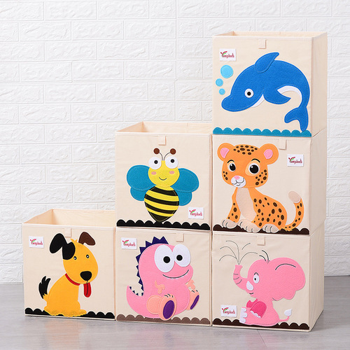 Storage box fabric children's toys household debris sorting box clothes wardrobe storage box foldable storage basket
