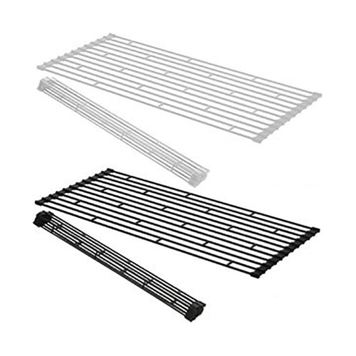 Modern simple tableware drain rack, fruit and vegetable drain rack, kitchen iron folding sink drain rack